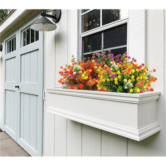 8 Bundles Artificial Fall Flowers No Fade Faux Autumn Plants Fake Greenery Decor - Picture 6 of 7